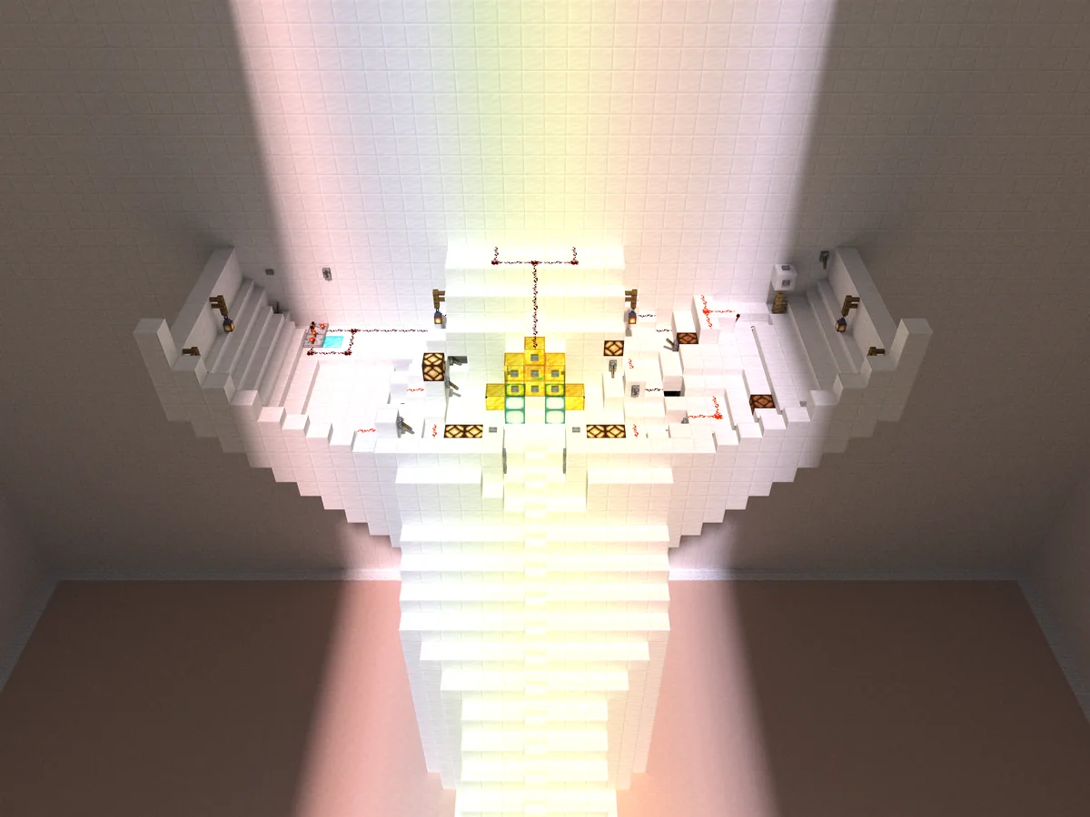 A view of the Bohemian Grove Minecraft world, captured April 27, 2024.