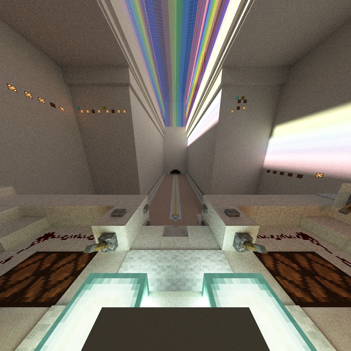 A view of the Bohemian Grove Minecraft world, captured April 29, 2024.