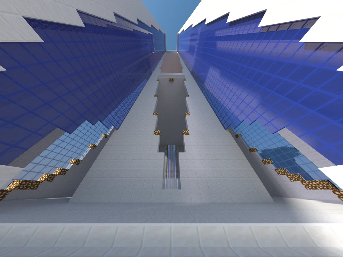A view of the Bohemian Grove Minecraft world, captured April 30, 2024.